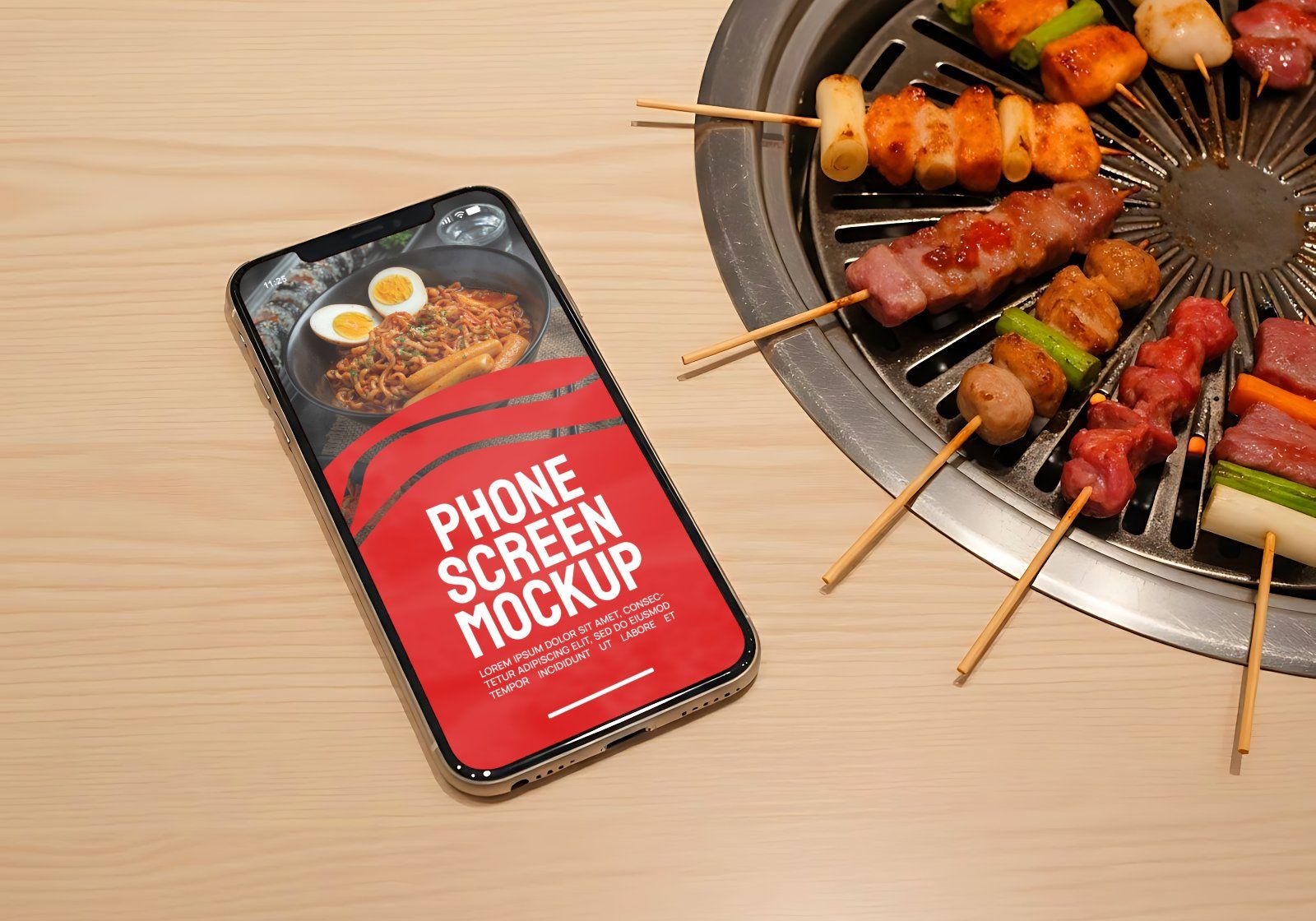 Korean Restaurant Mockup Bundle PSD – 15 Mockup Food Branding & Interior Design