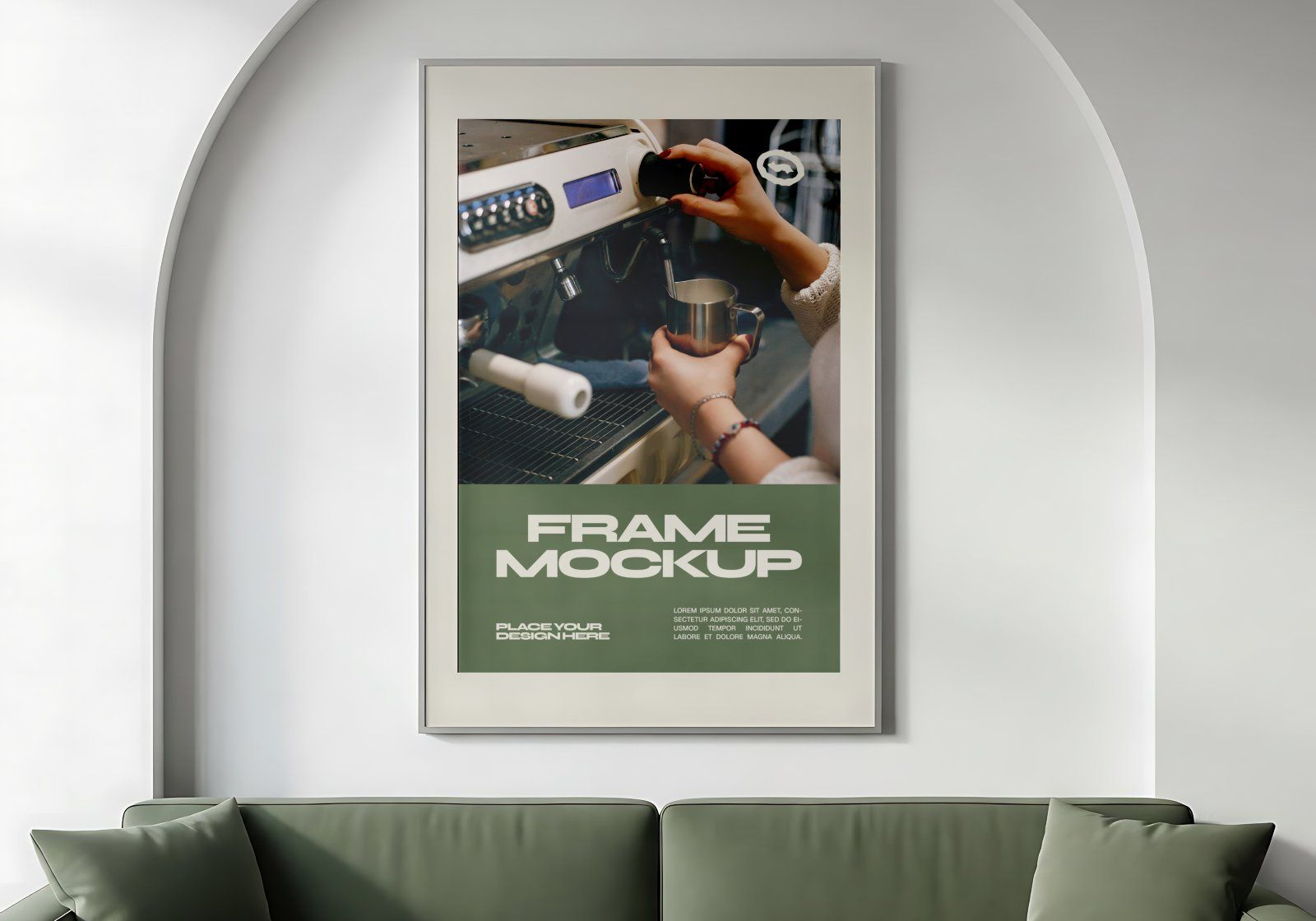 Premium Branding Green Coffee Mockup