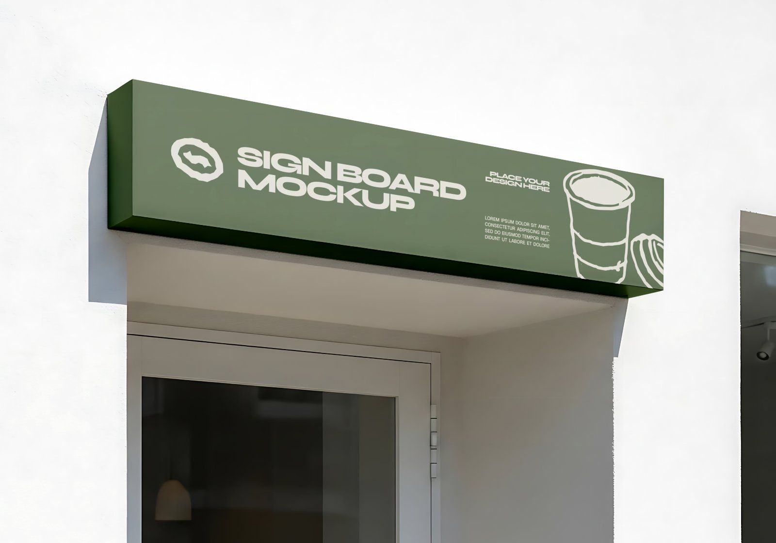 Premium Branding Green Coffee Mockup