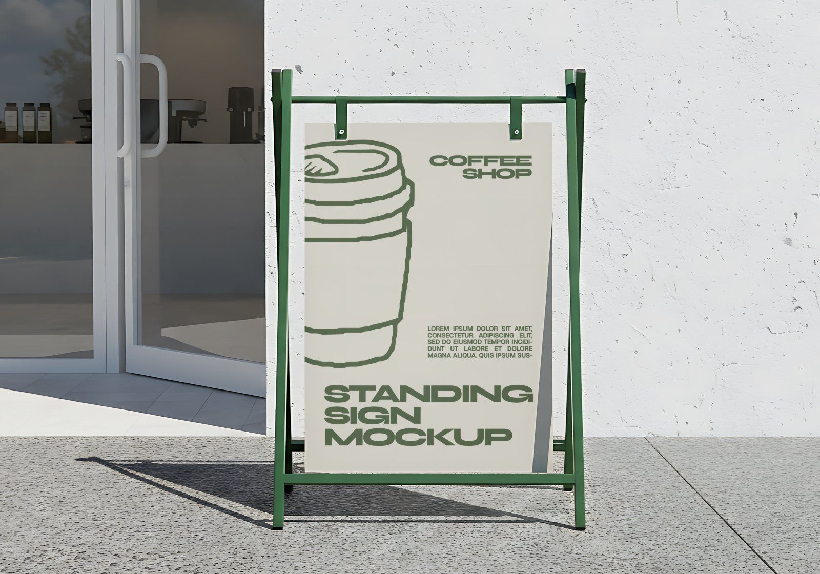 Premium Branding Green Coffee Mockup