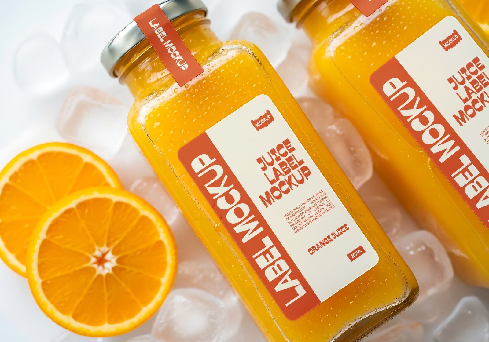 Premium Branding Orange Juice Store Mockup