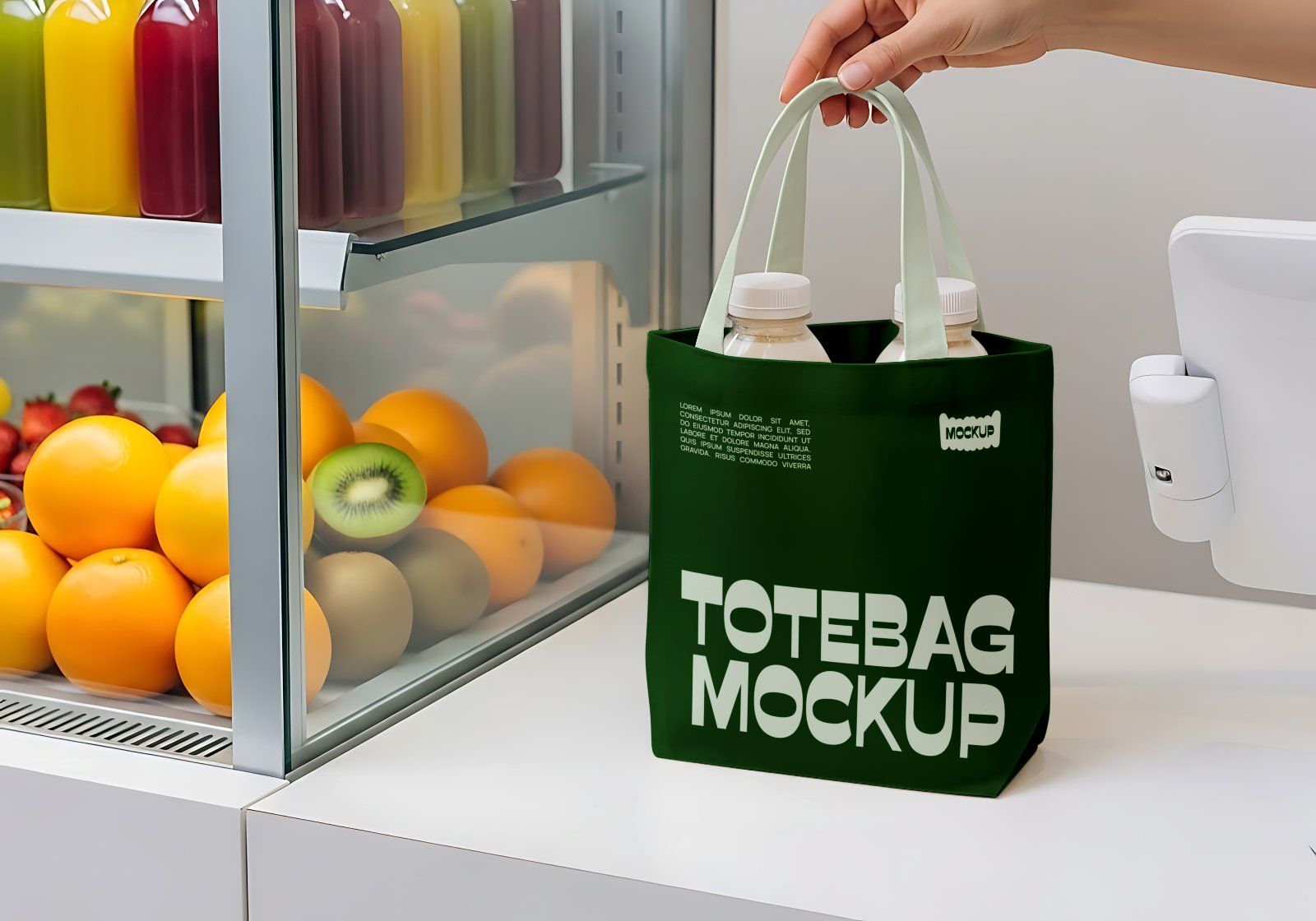 Premium Branding Orange Juice Store Mockup