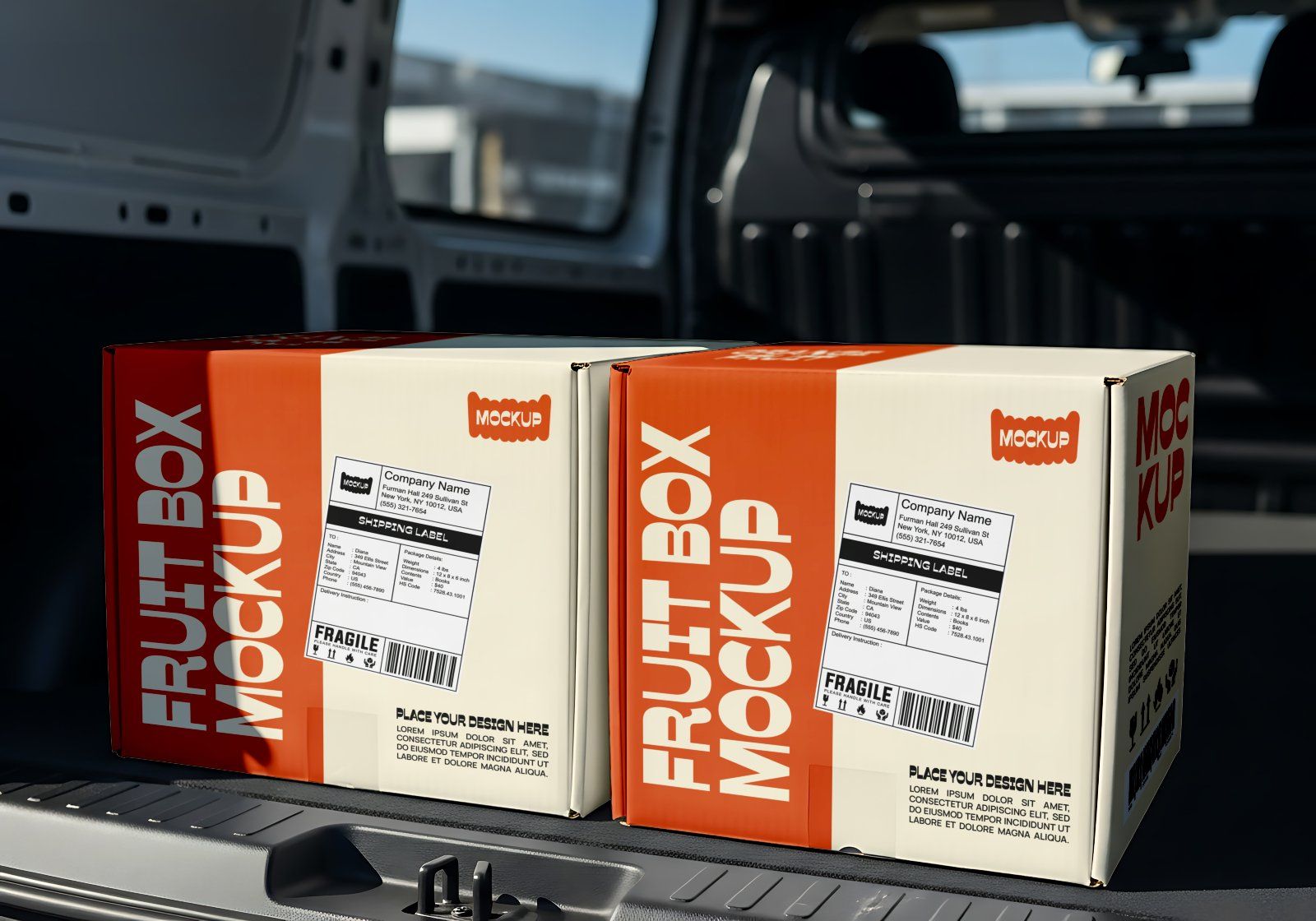 Premium Branding Orange Juice Store Mockup