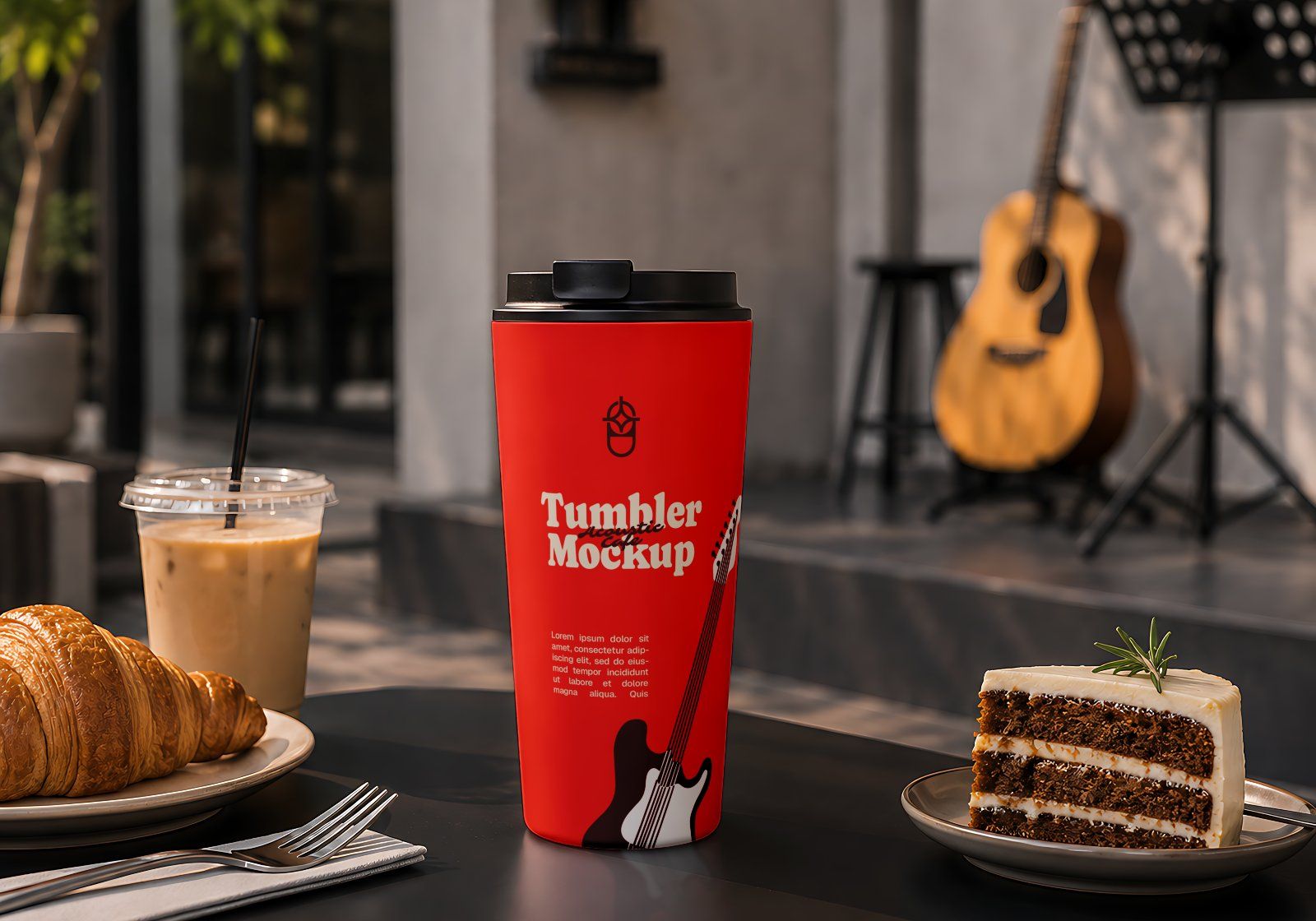Premium Live Music Cafe Branding Mockup Bundle – 15 Aesthetic PSD Scenes for Coffee Shop & Acoustic