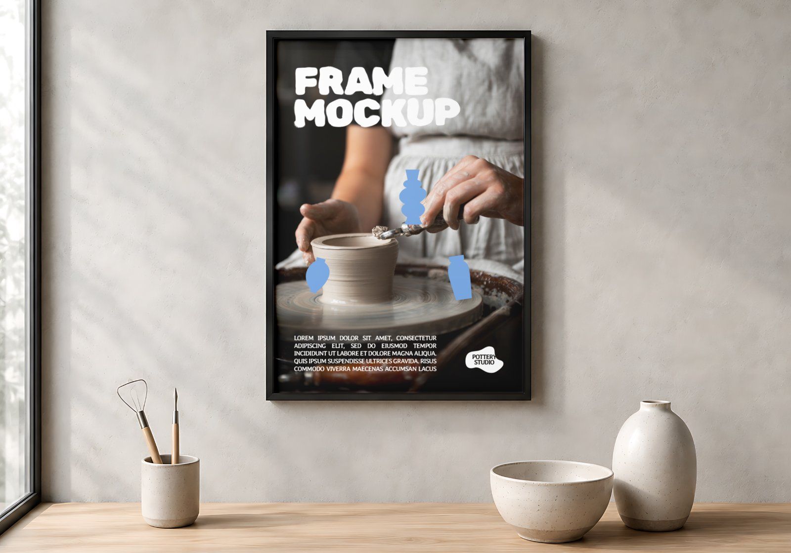 Pottery Studio Branding Mockup Bundle - 15 PSD Templates Ceramic & Pottery Studio Brand Identity Moc — image 19