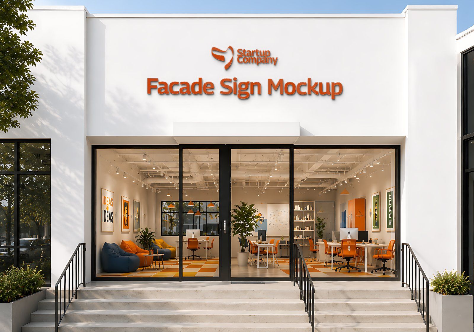 Premium Startup Company Branding Mockup Bundle – 15 Creative Corporate PSD Scenes for Tech Startups,