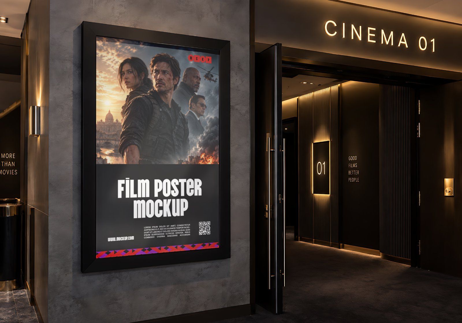 Cinema Branding Mockup Pack - 15 Movie Theater PSD Mockups — image 2