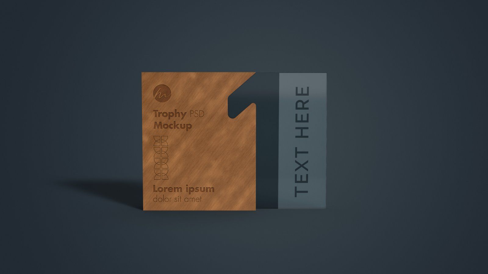 Wooden Number One Trophy Award Mockup - 3 PSDs — image 2