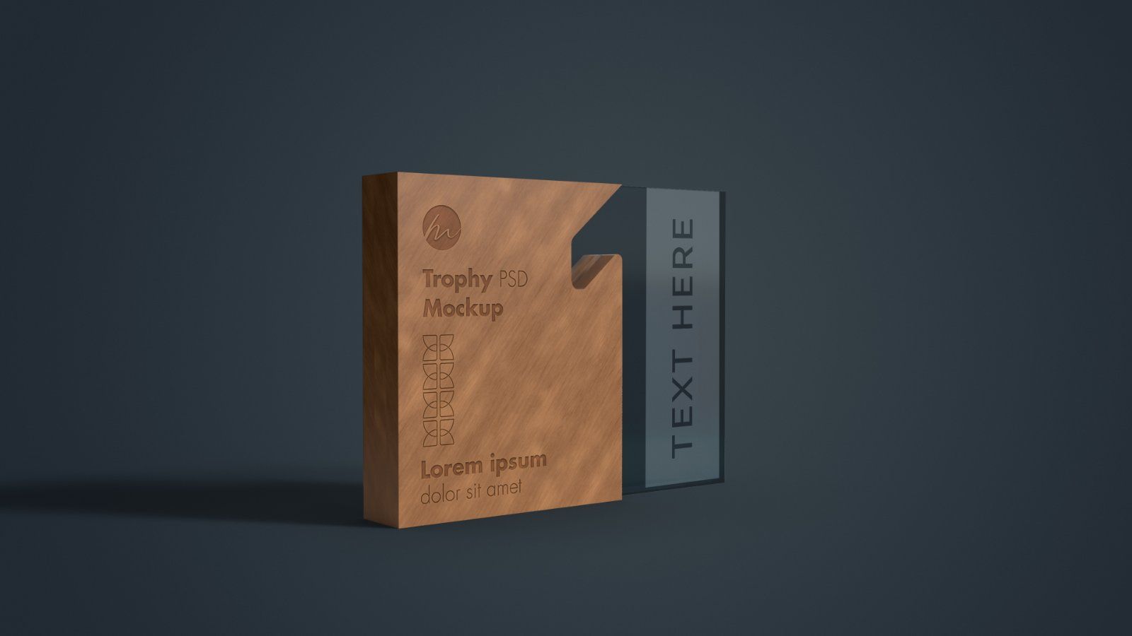Wooden Number One Trophy Award Mockup - 3 PSDs — image 3
