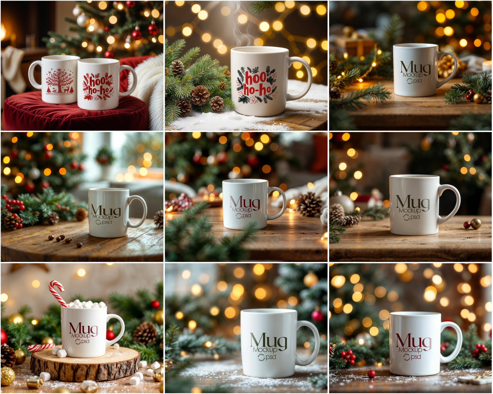 Christmas Mug Mockup Bundle: 11oz White Ceramic (Digital Download) — image 2