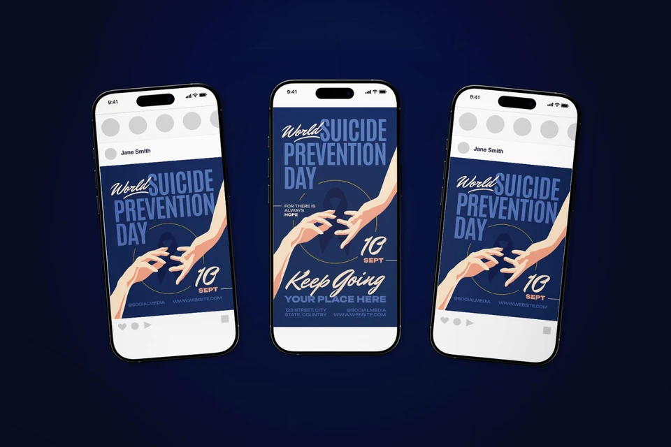 World Suicide Prevention Day Flyer Set