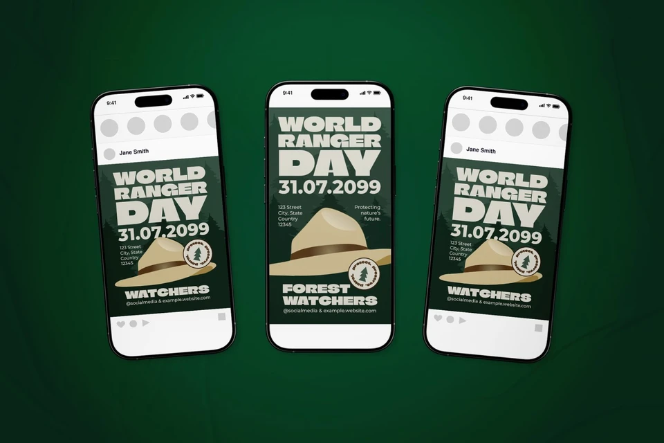 World Ranger Day Event Flyer Set