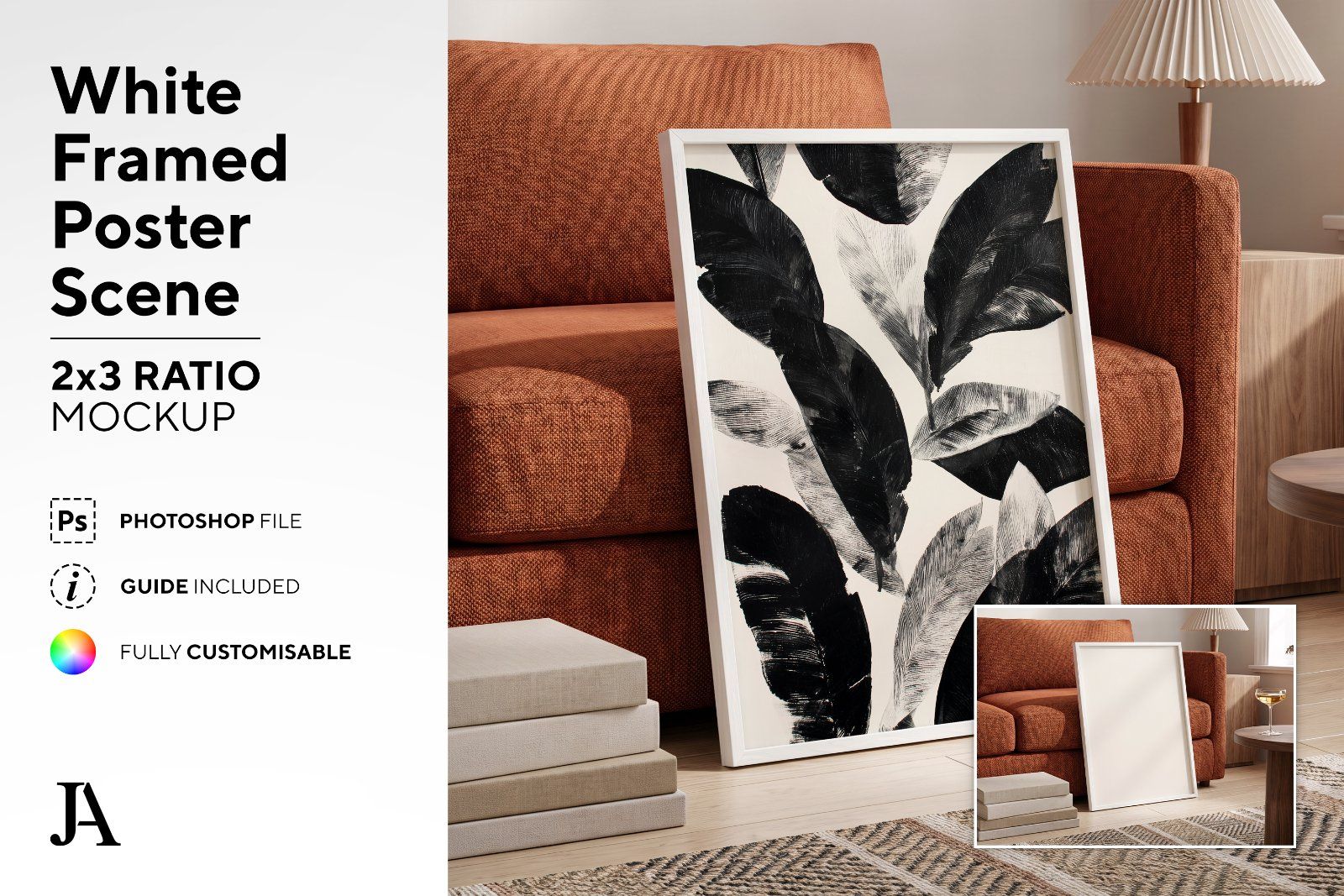 White Framed Poster | 2x3 Ratio PSD