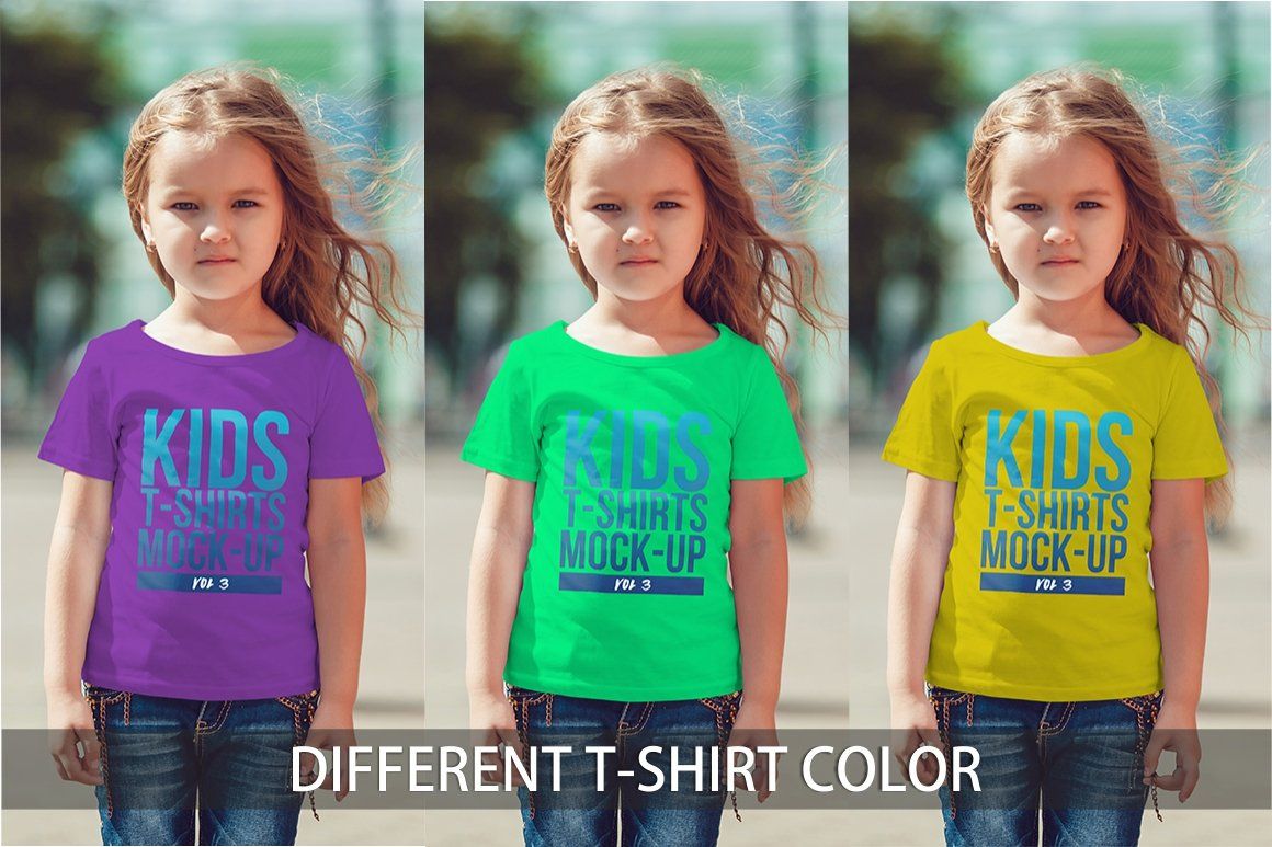 Kids T-Shirt Mock-Up Vol 3