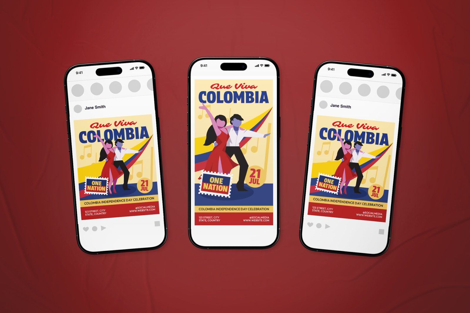 Colombia Independence Day Event Flyer Set — image 1