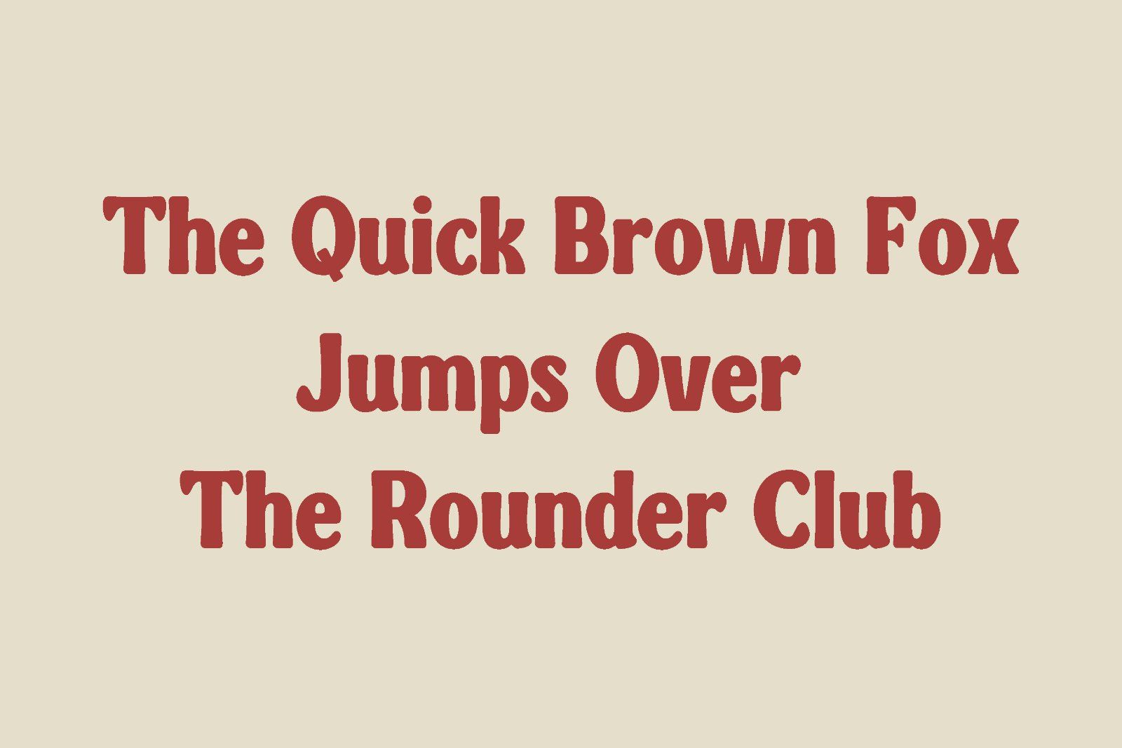 Rounder Club - Retro Bold Typeface