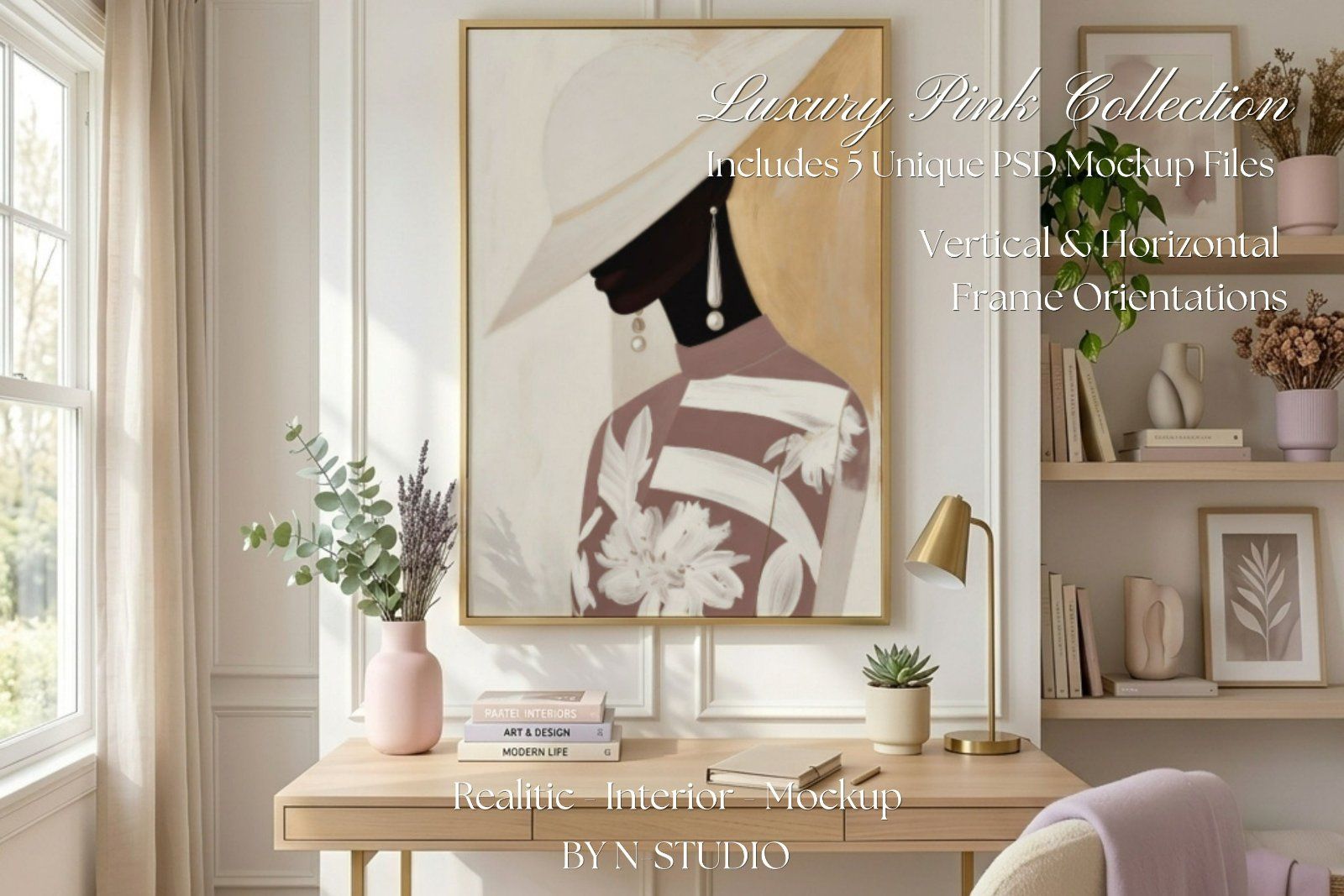 Luxury Pink Frame Mockup Bundle