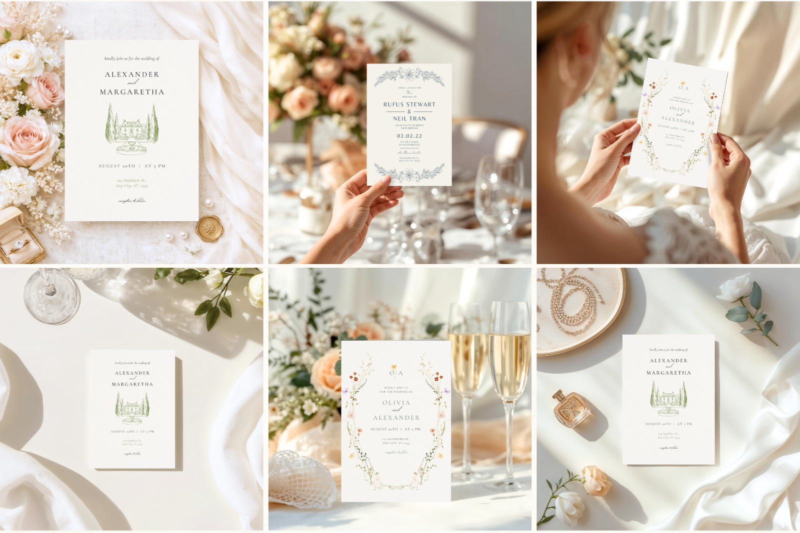 Wedding Invitation Canva Mockups