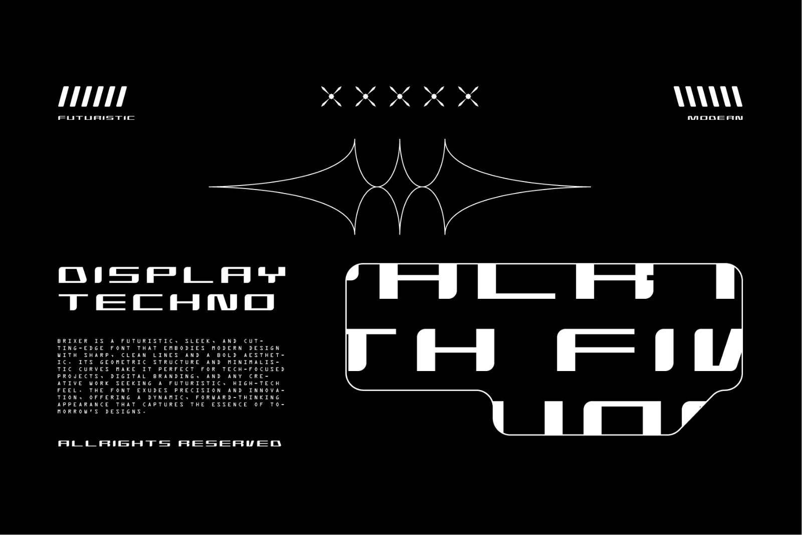 Brixer - Futuristic Display Font — image 3