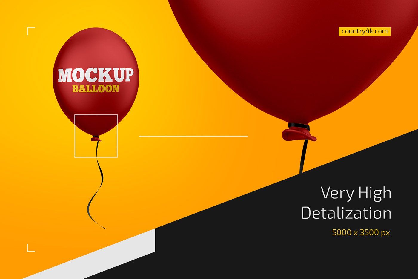 Floating Helium Balloons Mockup Set