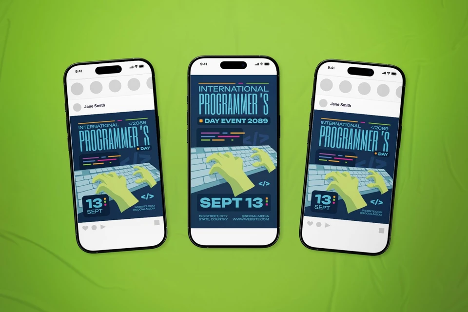 International Programmer's Day Event Flyer Set