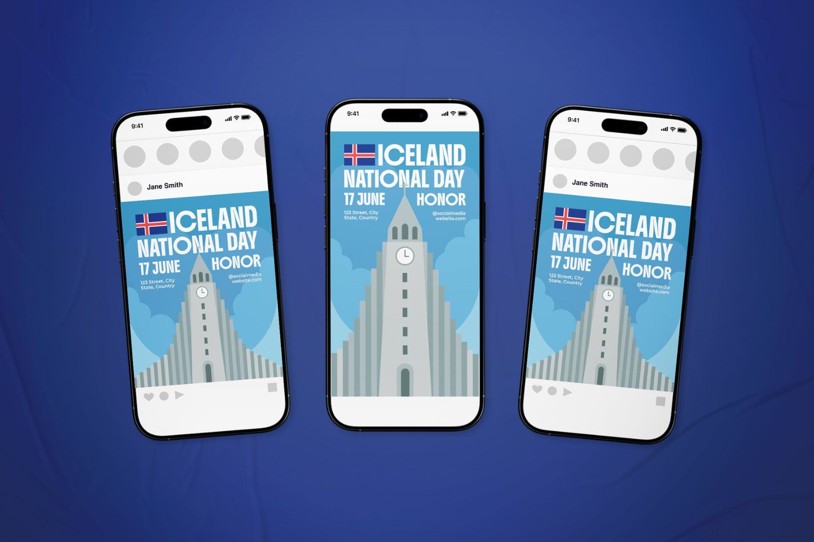 Iceland National Day Event Flyer Set — image 1