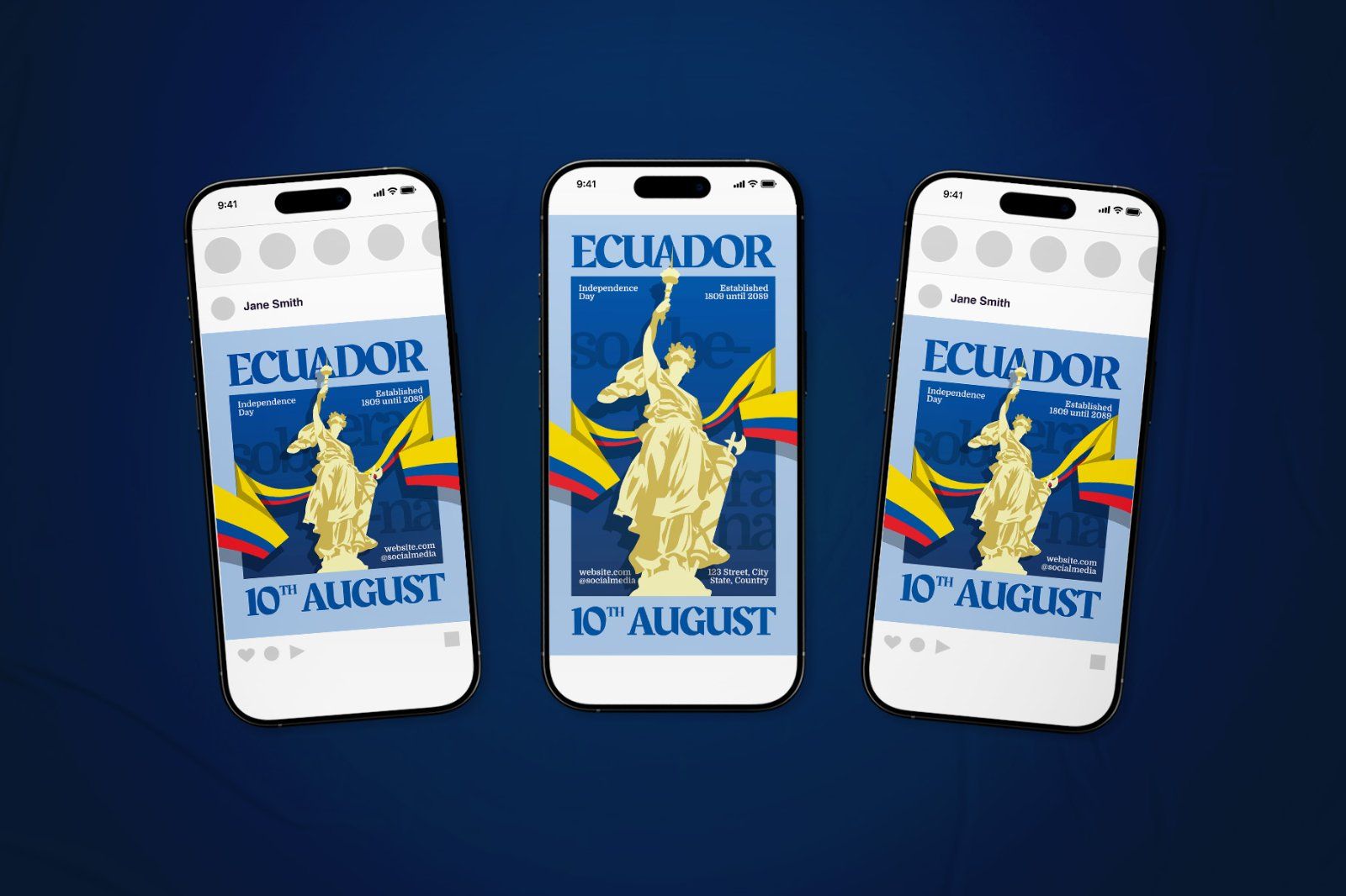 Ecuador Independence Day Flyer Set — image 1
