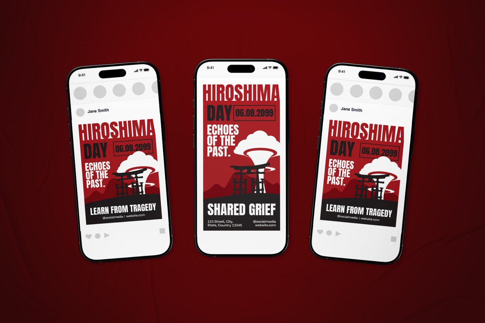 Hiroshima Day Event Flyer Set — image 2
