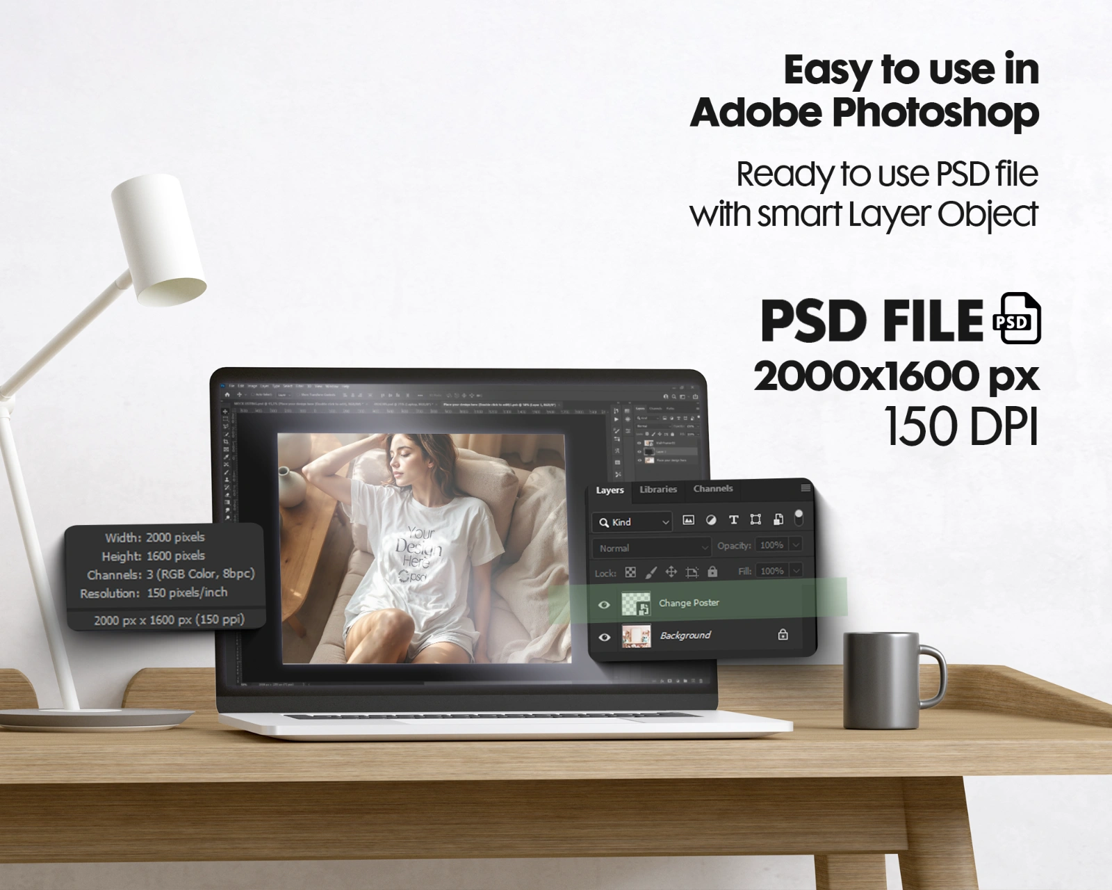 100 T-Shirt Mockup PSD Bundle – Gildan 64000 & Bella Canvas 3001 for Print on Demand — image 2