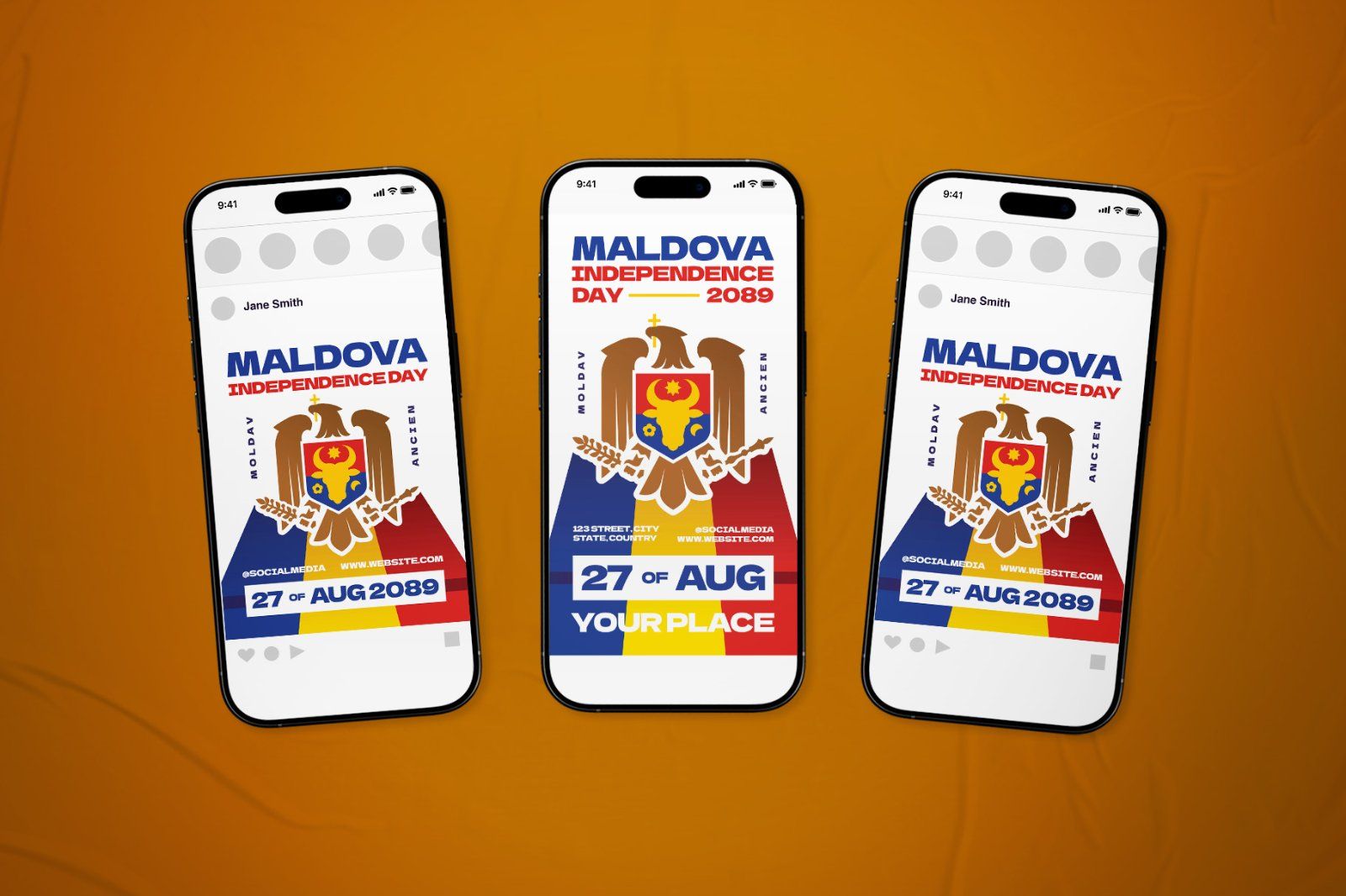 Maldova Independence Day Celebration Flyer Set — image 1