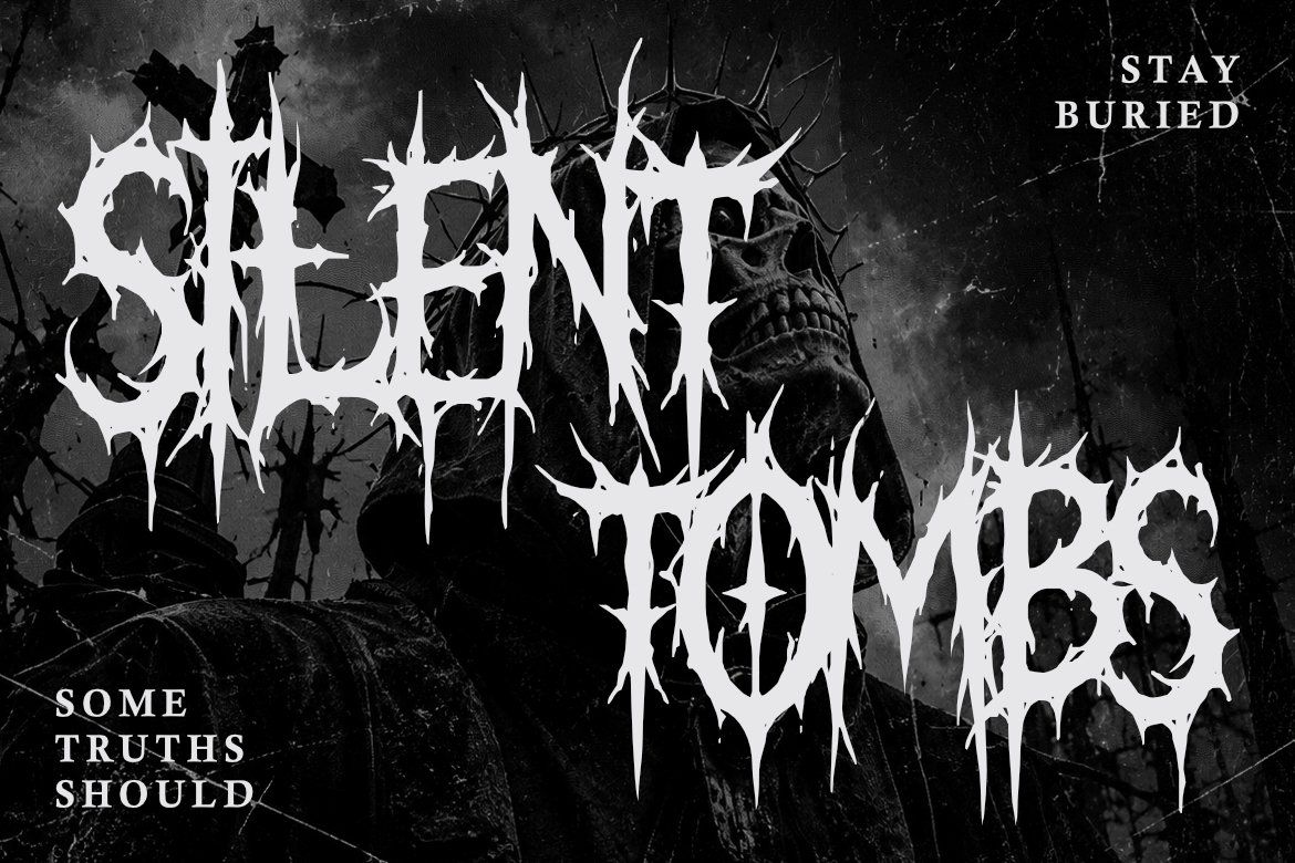 GRIMSPIKE – Extreme Metal Horror Font | Black Death Metal Typeface — image 2