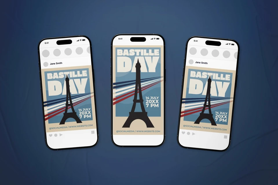 Bastille Day Event Flyer Set