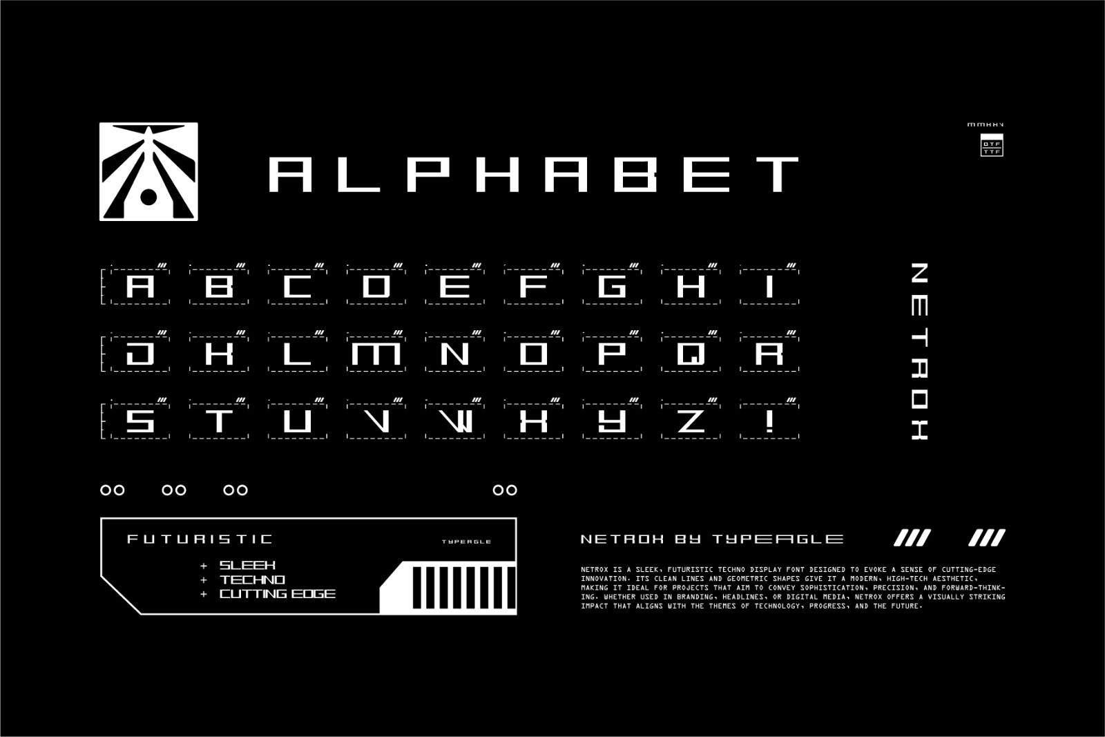 Netrox - Futuristic Display Font — image 2