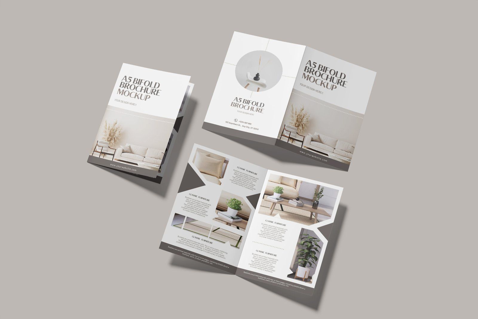 A5 Bifold Brochure Mockup