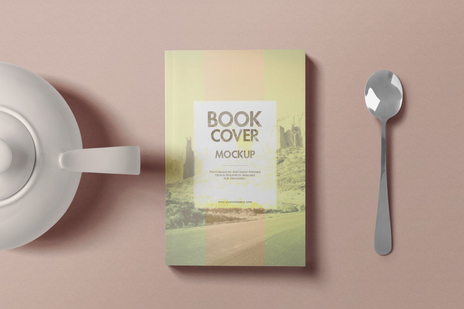 book cover mokup set 5 psd file