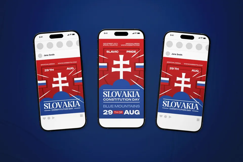 Slovakia Constitution Day Celebration Flyer Set