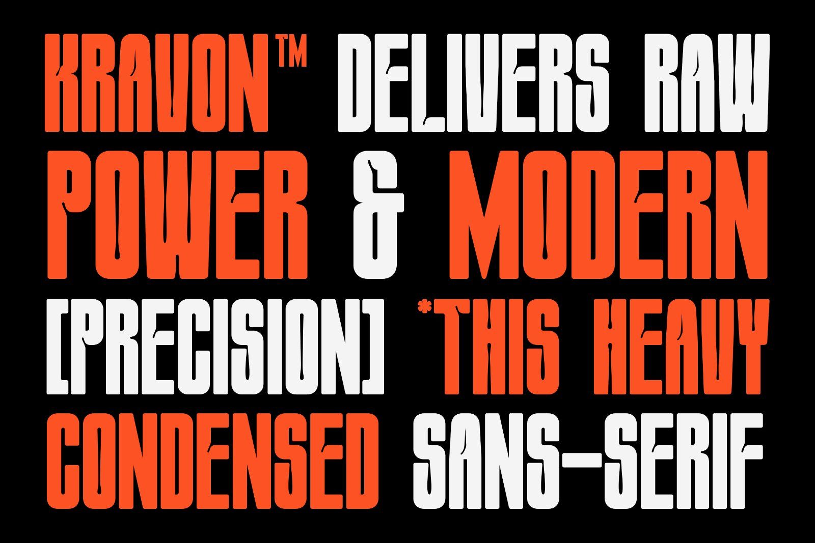 Kravon Condensed – Bold Corporate Display Sans Serif Typeface