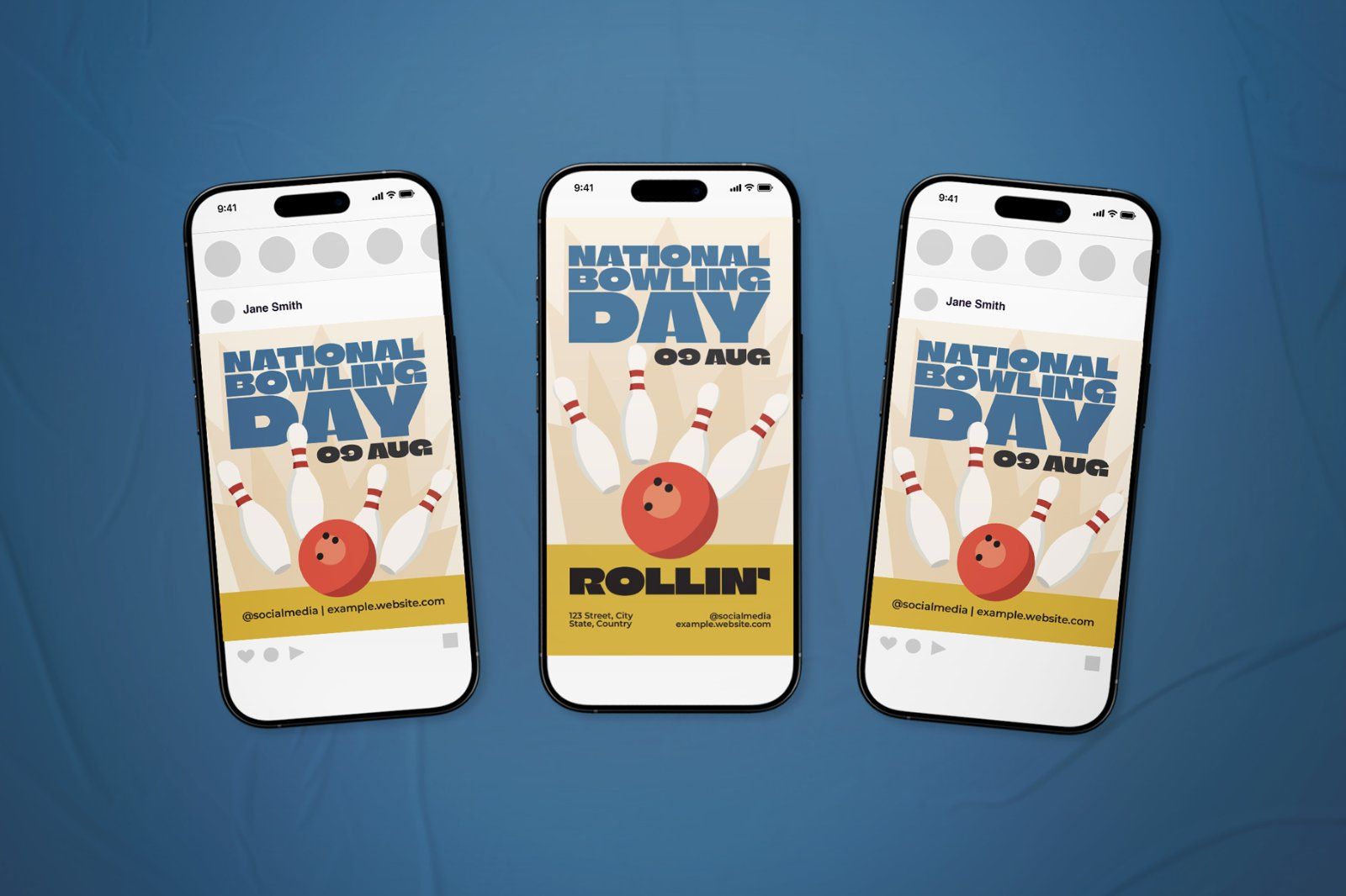 National Bowling Day Flyer Set — image 2