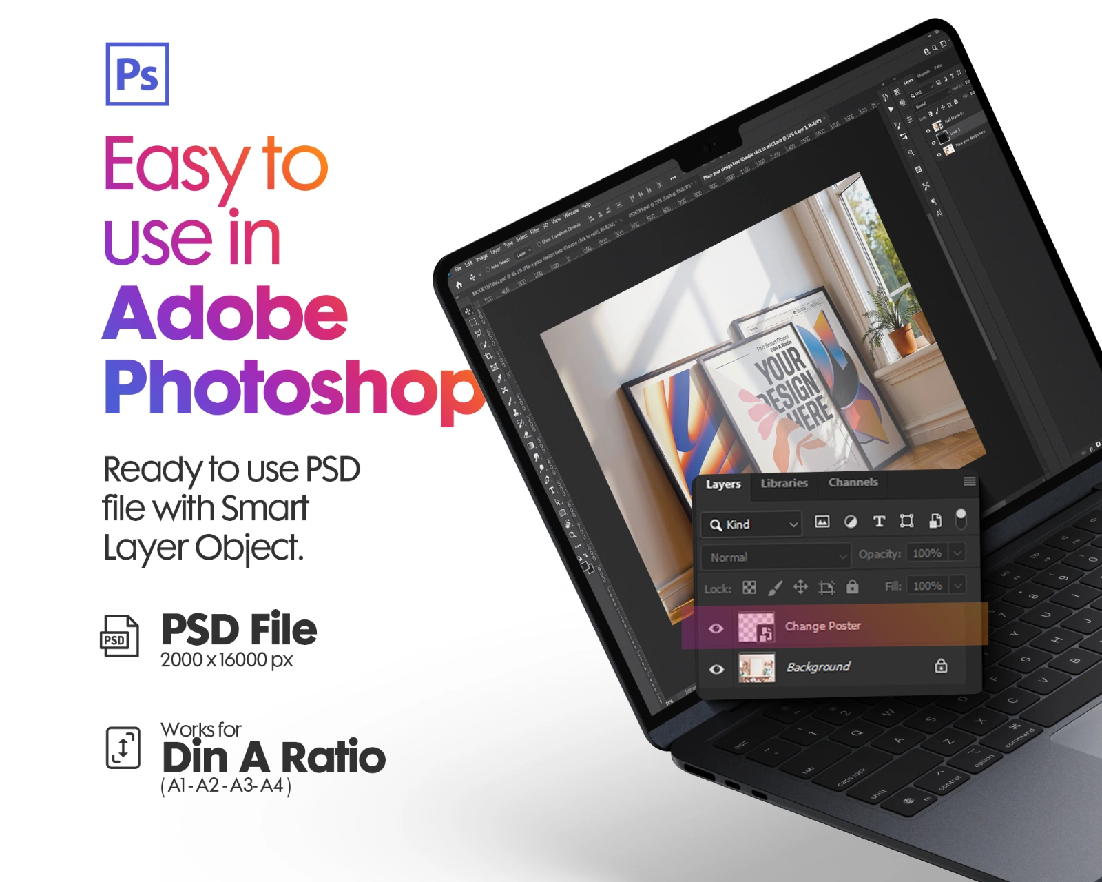 700 Frame Mockup Mega Bundle: Wall Art & Poster Display (PSD Digital Download) — image 2