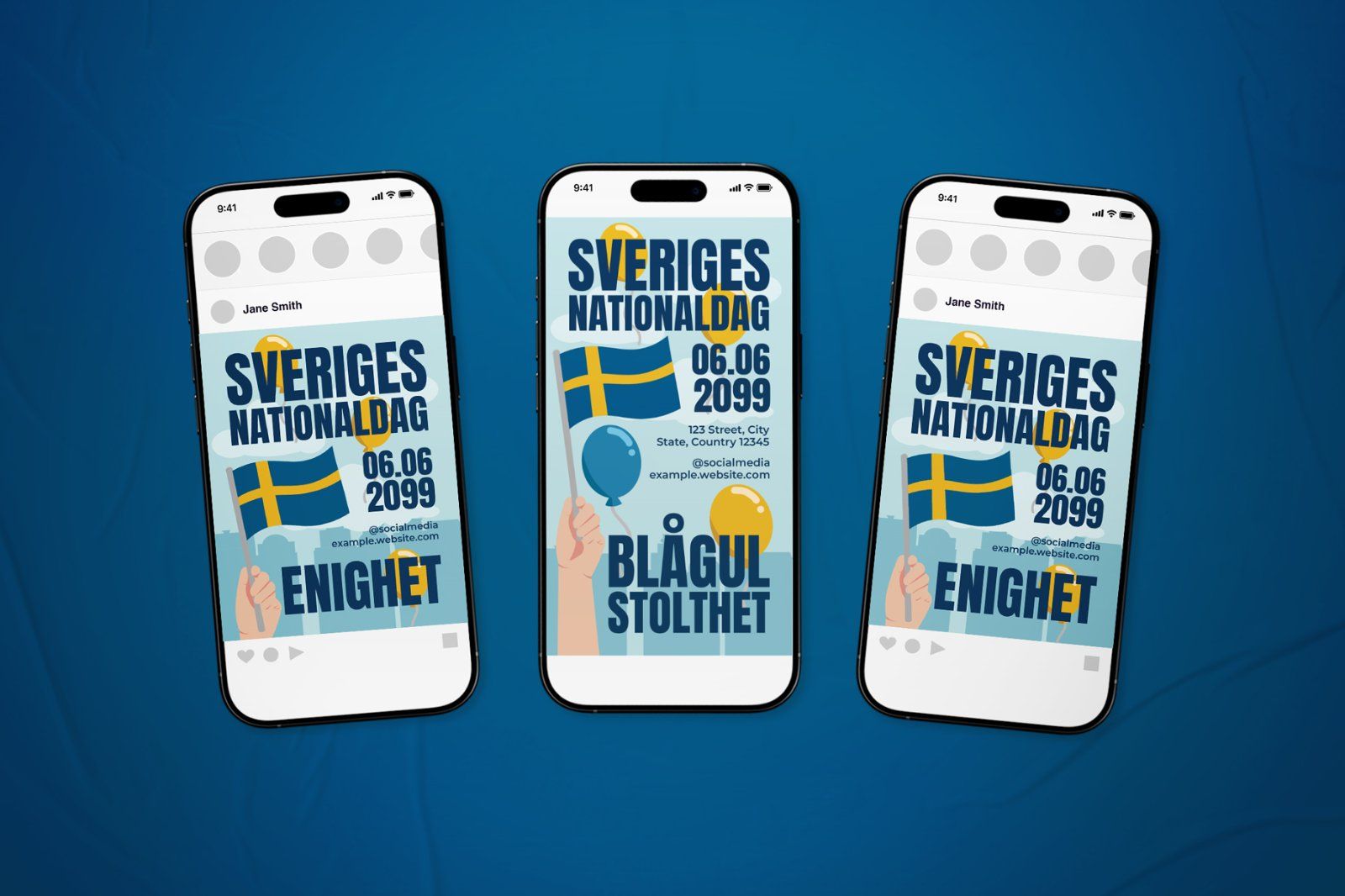 Sveriges Nationaldag Event Flyer Set — image 1
