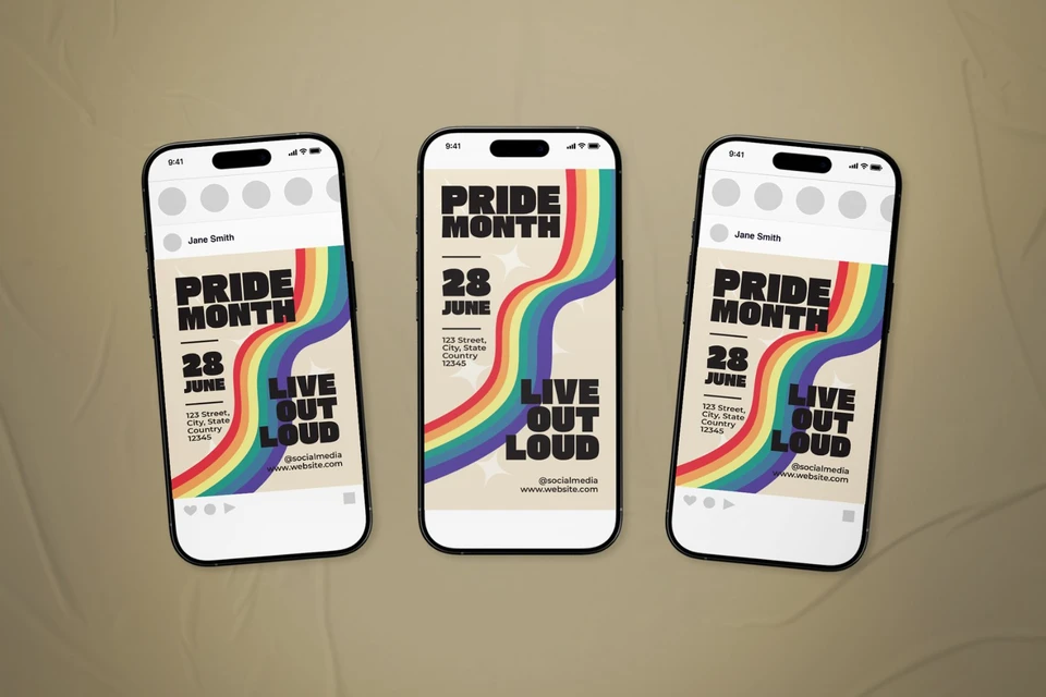 Pride Month Event Flyer Set