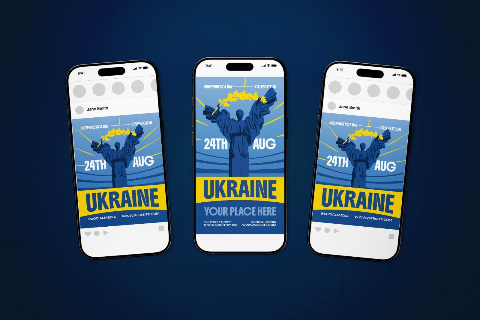 Ukraine Independence Day Celebration Flyer Set — image 1