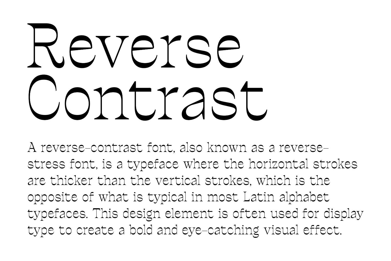 Ronders Reverse Contrast Font