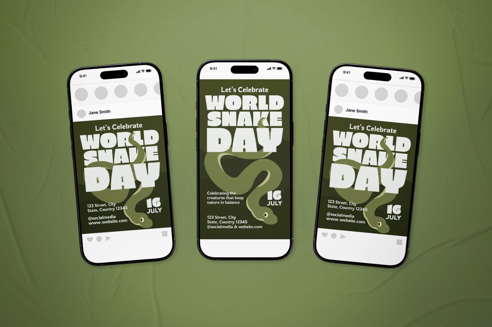 World Snake Day Event Flyer Set — image 1