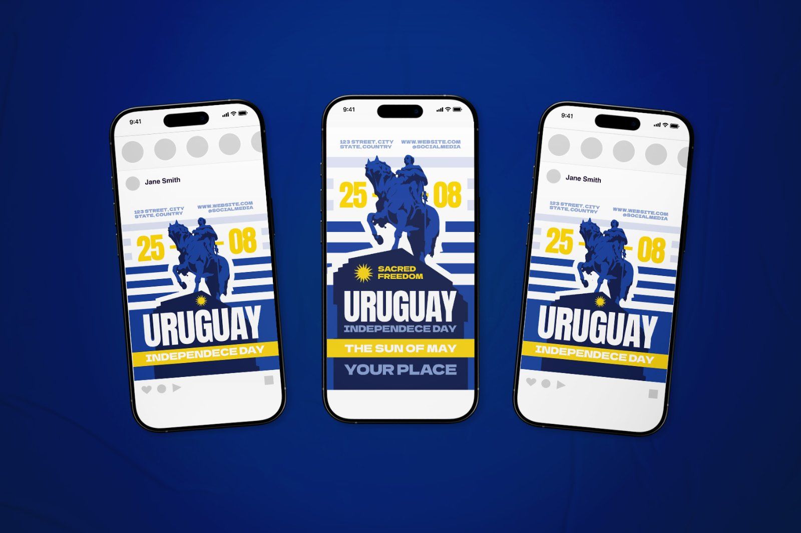 Uruguay Independence Day Celebration Flyer Set — image 1