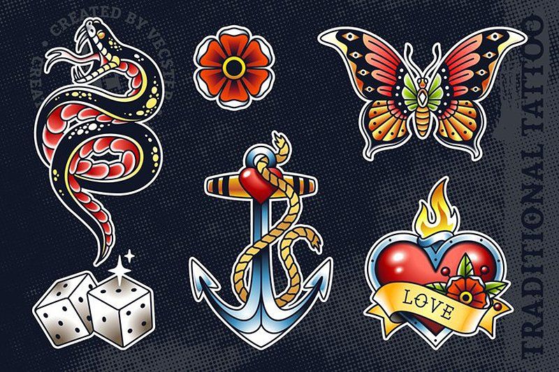 Traditional Tattoo Vector Pack