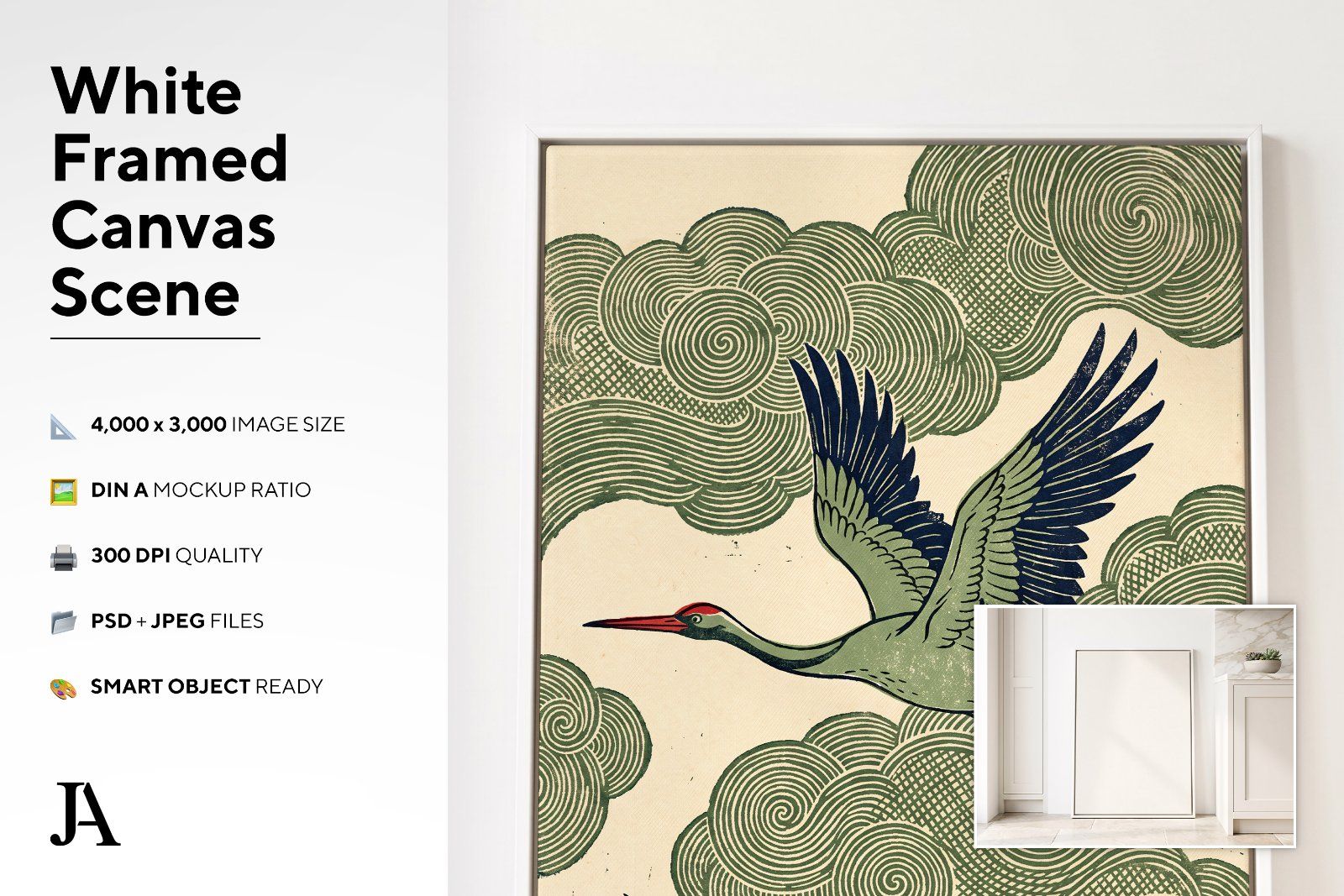 White Framed Canvas | DIN A PSD — image 3