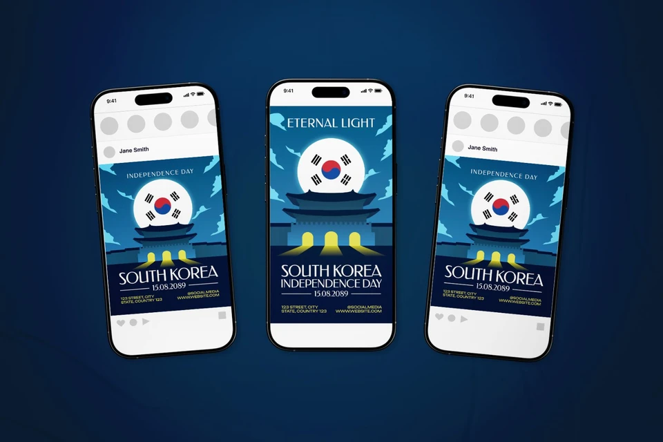 South Korea Independence Day Flyer