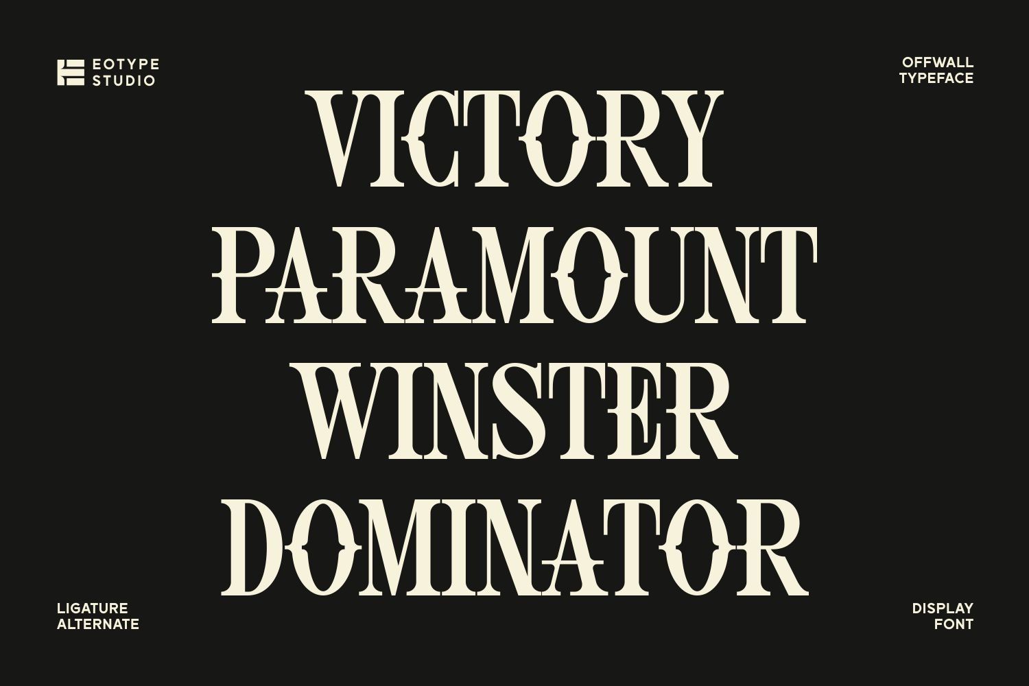 OFFWALL – Display Serif Typeface