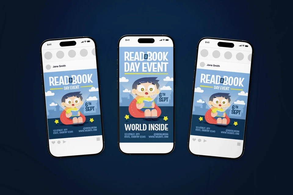 Read a Book Day Event Flyer Set